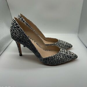 Loeffler Randall Black and Cream Heels